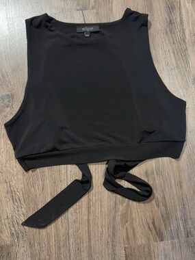 Eclipse Black Cutout Crop Top